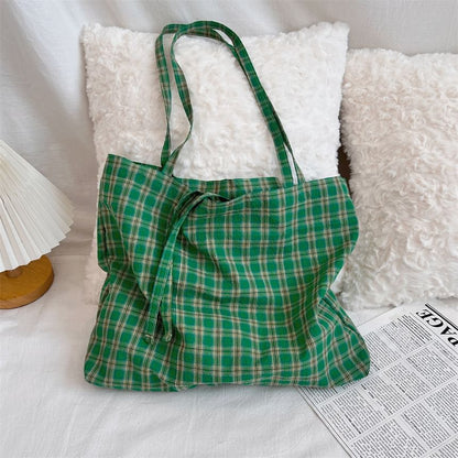 Plaid Shopper Bag