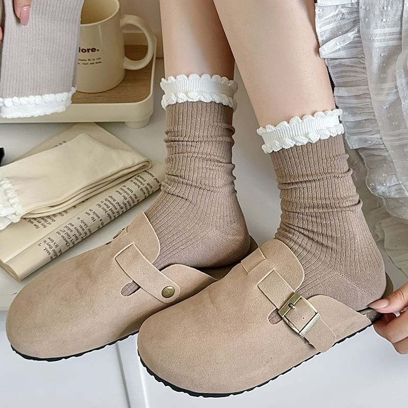 Two Tone Ribbed Socks / Set