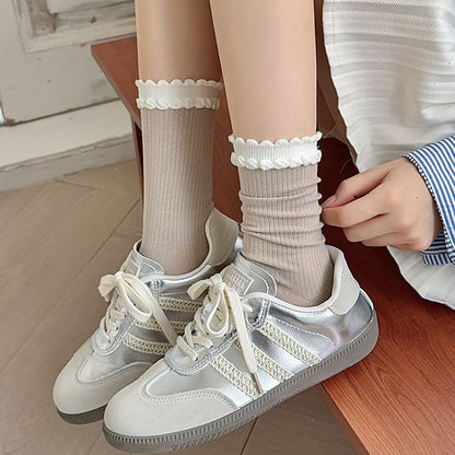 Two Tone Ribbed Socks / Set