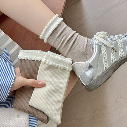 Two Tone Ribbed Socks / Set