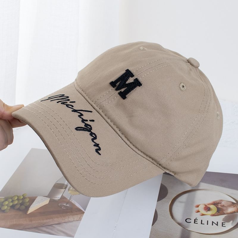 Lettering Embroidered Baseball Cap (Various Designs)