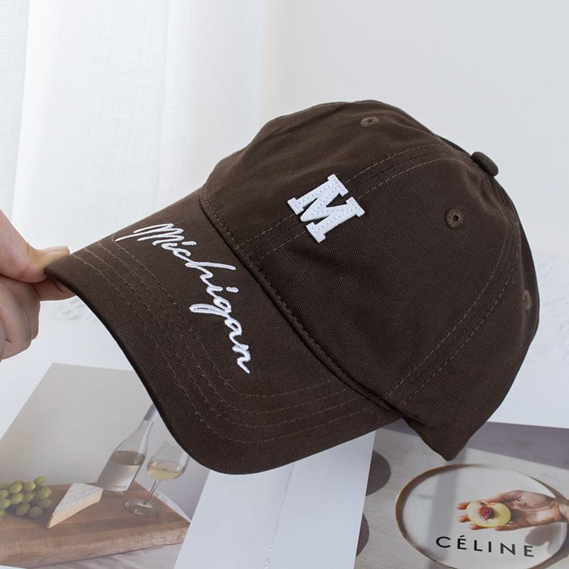 Lettering Embroidered Baseball Cap (Various Designs)