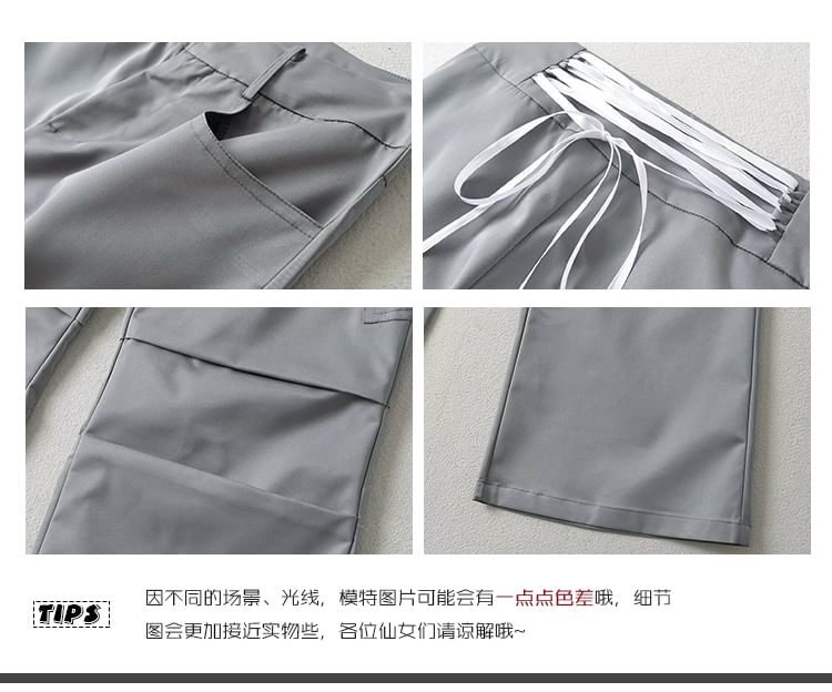Tie-Back Cargo Baggy Pants