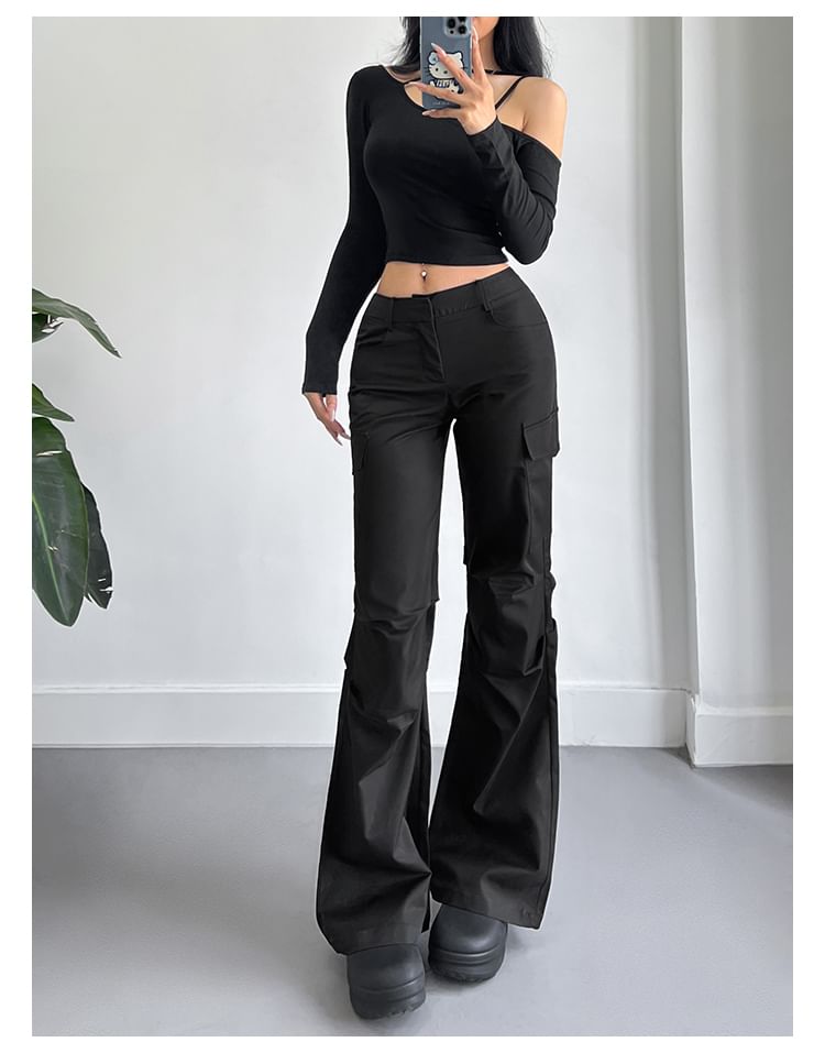 Tie-Back Cargo Baggy Pants