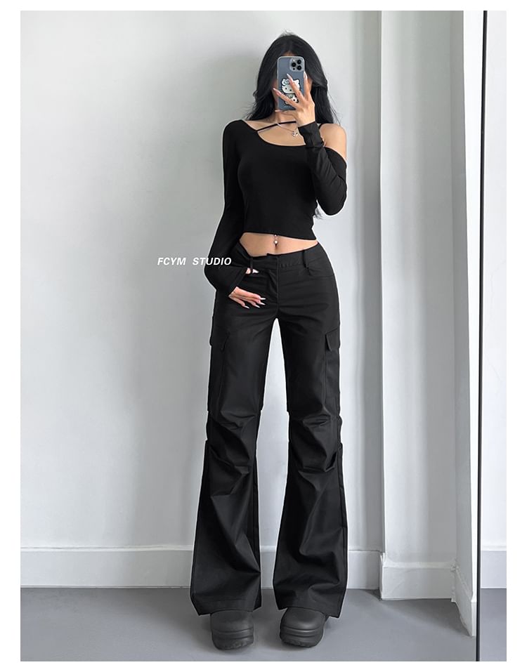 Tie-Back Cargo Baggy Pants