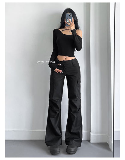 Tie-Back Cargo Baggy Pants