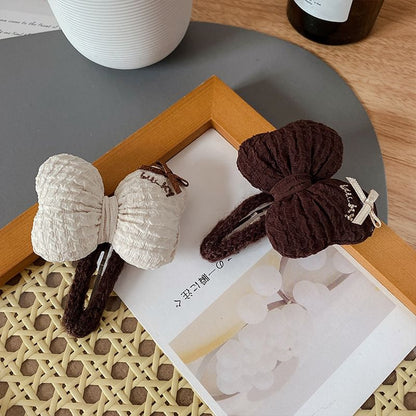 Bow Knit Hair Clip