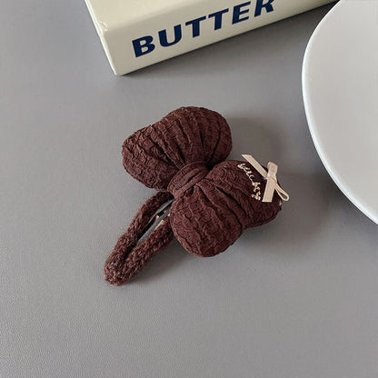 Bow Knit Hair Clip