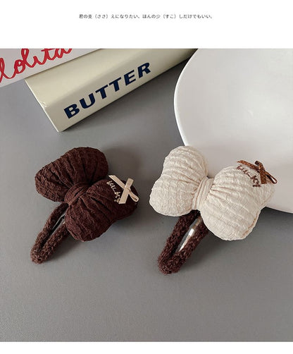 Bow Knit Hair Clip