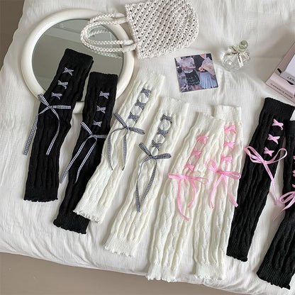 Ribbon Knit Leg Warmers