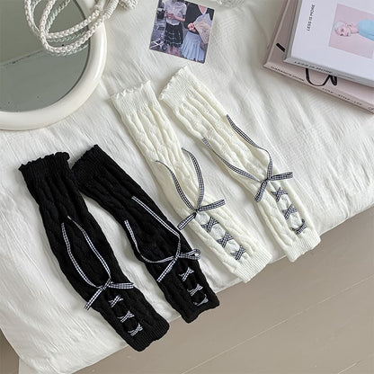 Ribbon Knit Leg Warmers