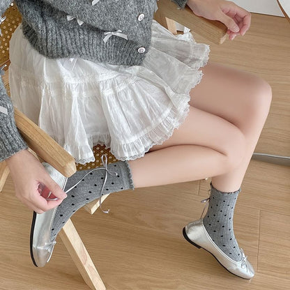 Bow Ribbed Socks