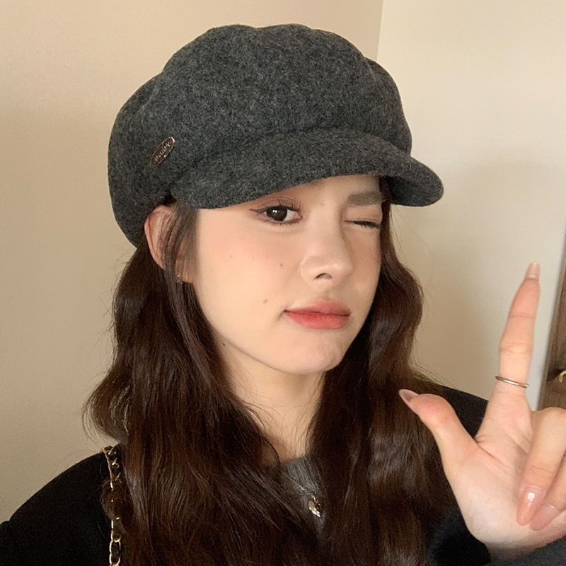 Metal Plate Newsboy Cap