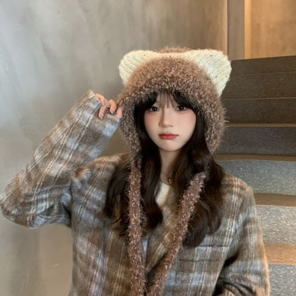 Cat Ear Wool Trapper Hat