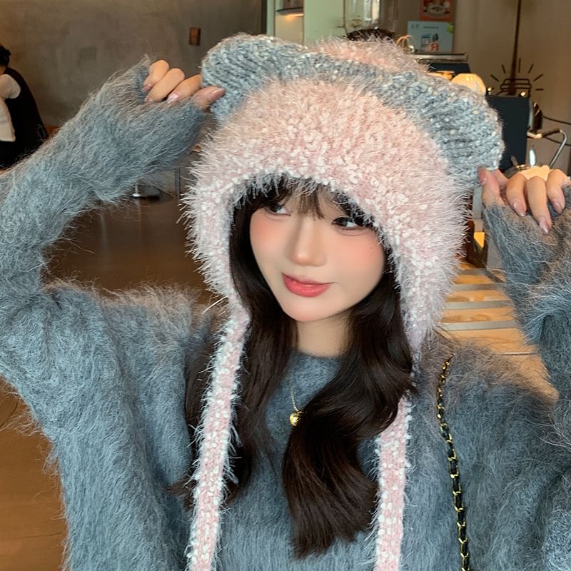 Cat Ear Wool Trapper Hat