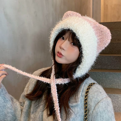 Cat Ear Wool Trapper Hat