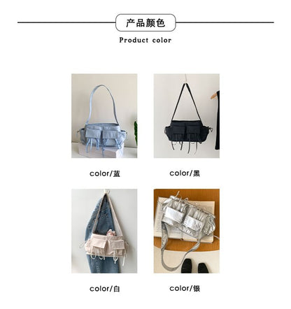 Multi-Pocket Bow Shoulder Bag