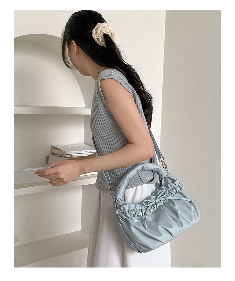 Ruched Bow Shoulder Bag
