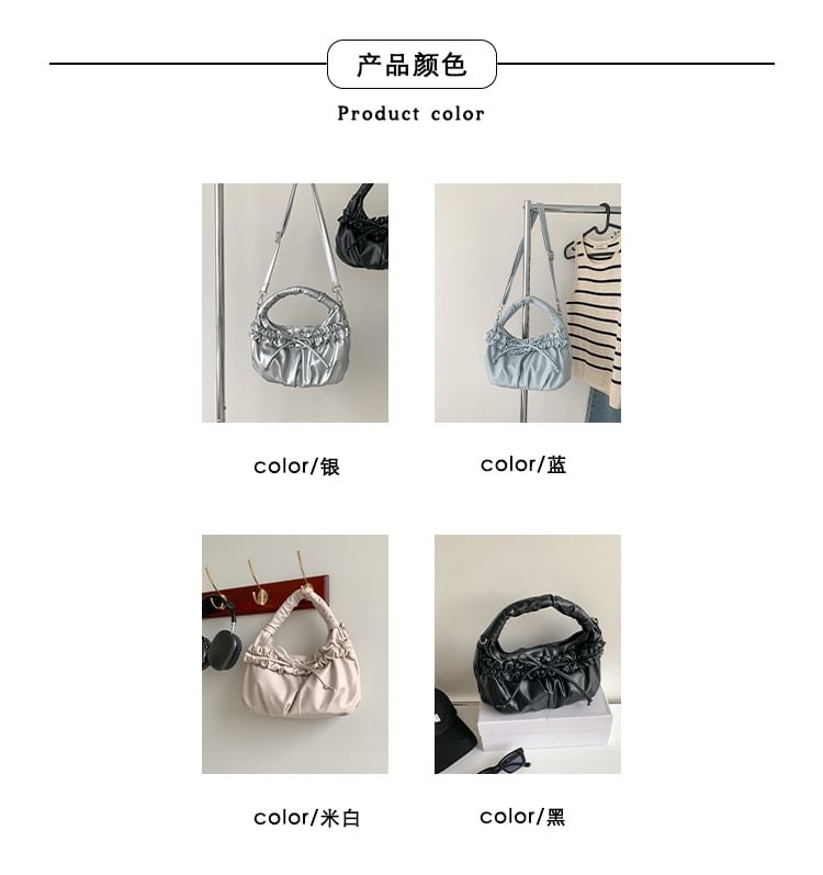 Ruched Bow Shoulder Bag