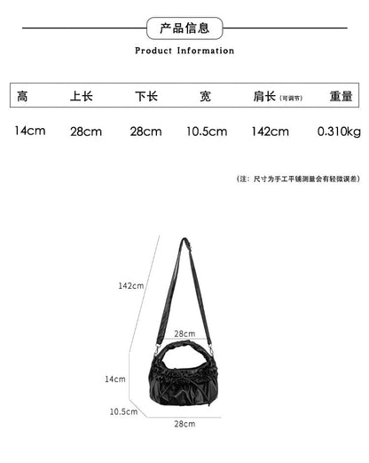 Ruched Bow Shoulder Bag