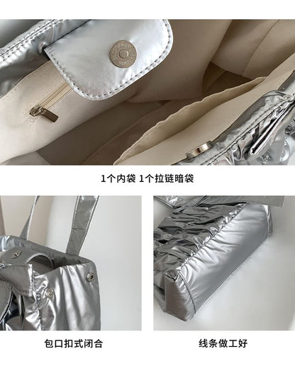 Ruched Bow Tote Bag