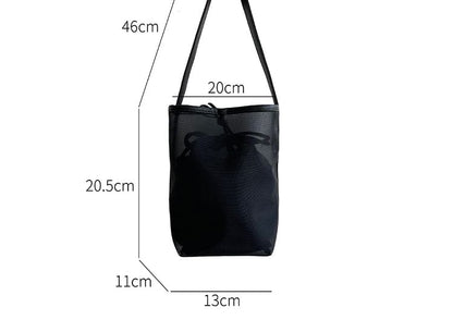 Set: Mesh Bucket Bag + Pouch