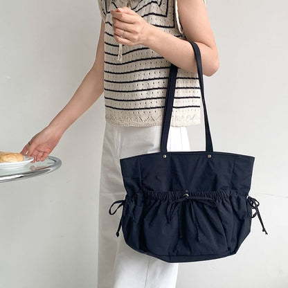 Multi-Pocket Bow Tote Bag