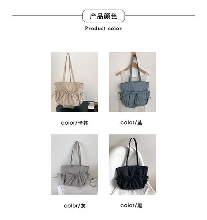 Multi-Pocket Bow Tote Bag