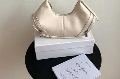 Multi-Pocket Denim Shoulder Bag