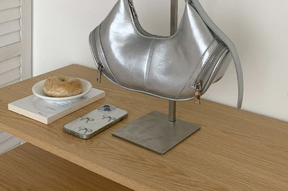 Multi-Pocket Denim Shoulder Bag