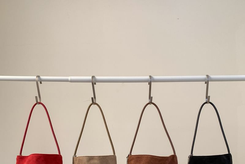 Faux Suede Bucket Bag