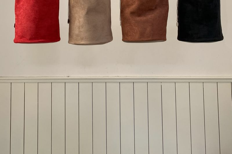 Faux Suede Bucket Bag