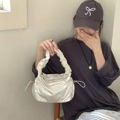 Ruched Drawstring Shoulder Bag