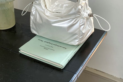 Ruched Drawstring Shoulder Bag