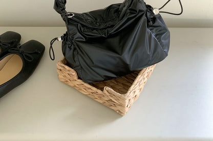 Ruched Drawstring Shoulder Bag