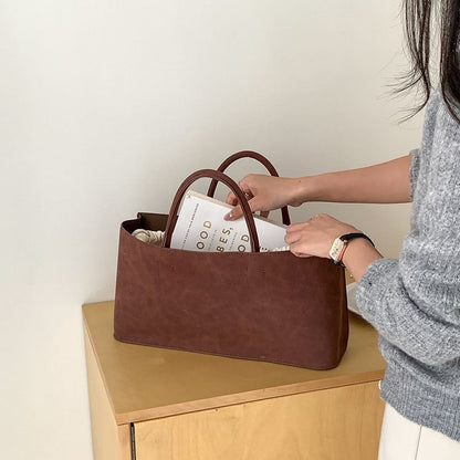 Faux Suede Tote Bag