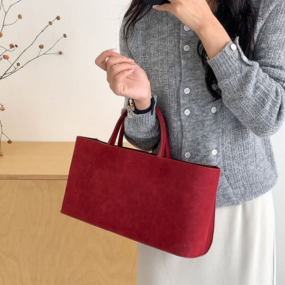 Faux Suede Tote Bag