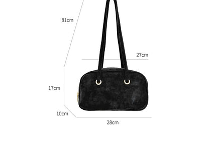 Faux Suede Shoulder Bag