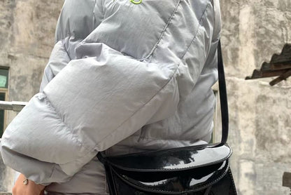 Bow Faux Leather Flap Crossbody Bag