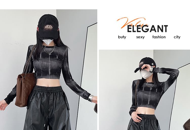 Drawstring Waist Plain Faux Leather Baggy Cargo Pants