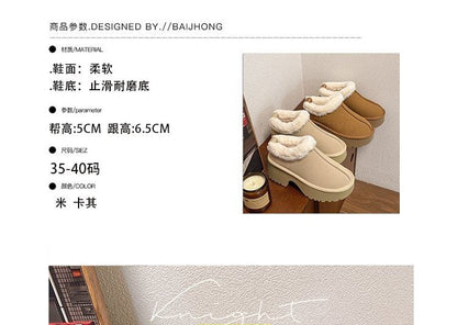 Boots Ankle Fleece-Lined Platform