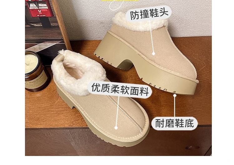 Boots Ankle Fleece-Lined Platform