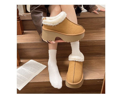 Boots Ankle Fleece-Lined Platform
