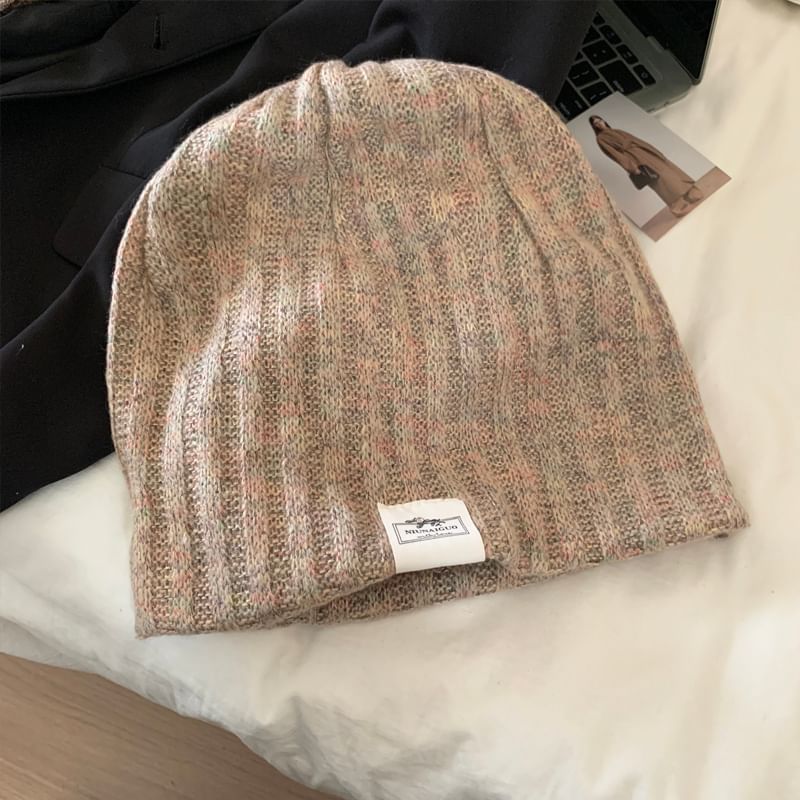 Plain Ribbed Knit Beanie