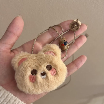 Furry Bear Necklace / Brooch