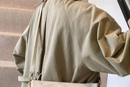 Faux Leather Plain Flap Shoulder Bag