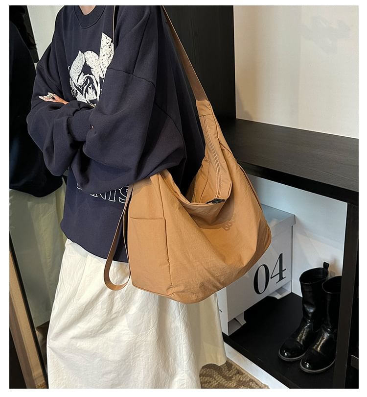 Nylon Plain Bag Crossbody