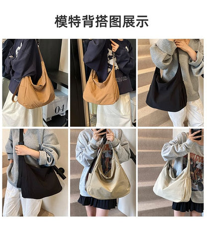 Nylon Plain Bag Crossbody