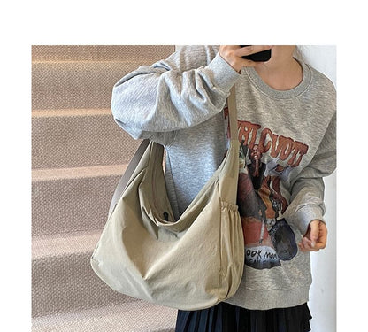 Nylon Plain Bag Crossbody