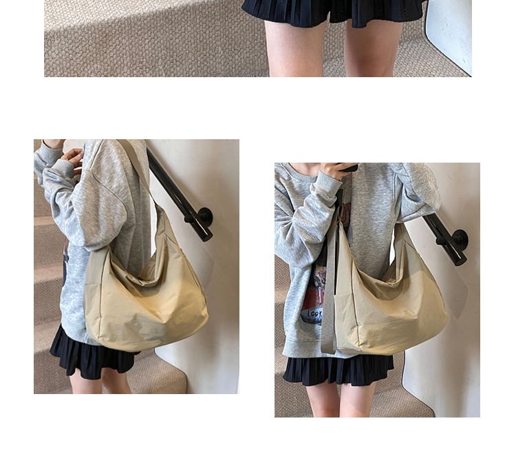 Nylon Plain Bag Crossbody